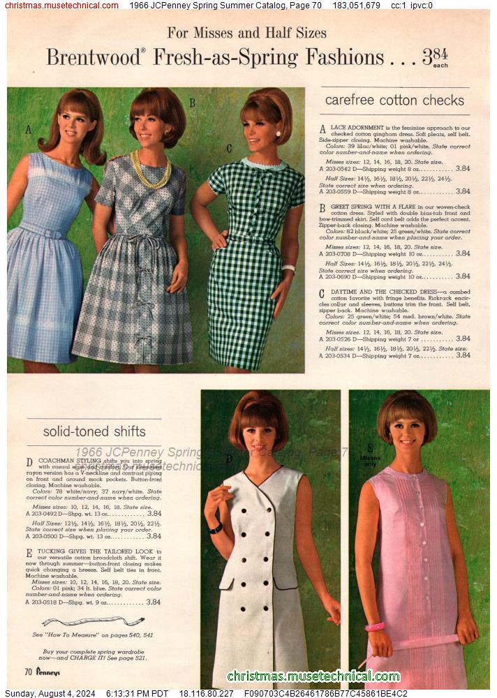 1966 JCPenney Spring Summer Catalog, Page 70