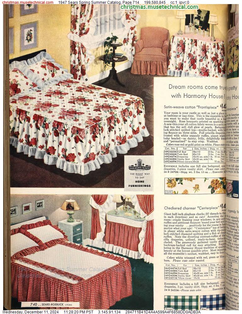 1947 Sears Spring Summer Catalog, Page 714