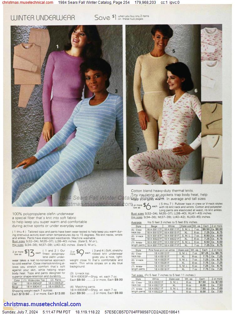 1984 Sears Fall Winter Catalog, Page 254