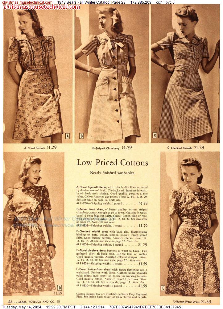 1943 Sears Fall Winter Catalog, Page 28