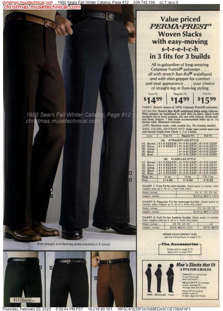 1980 Sears Fall Winter Catalog, Page 612