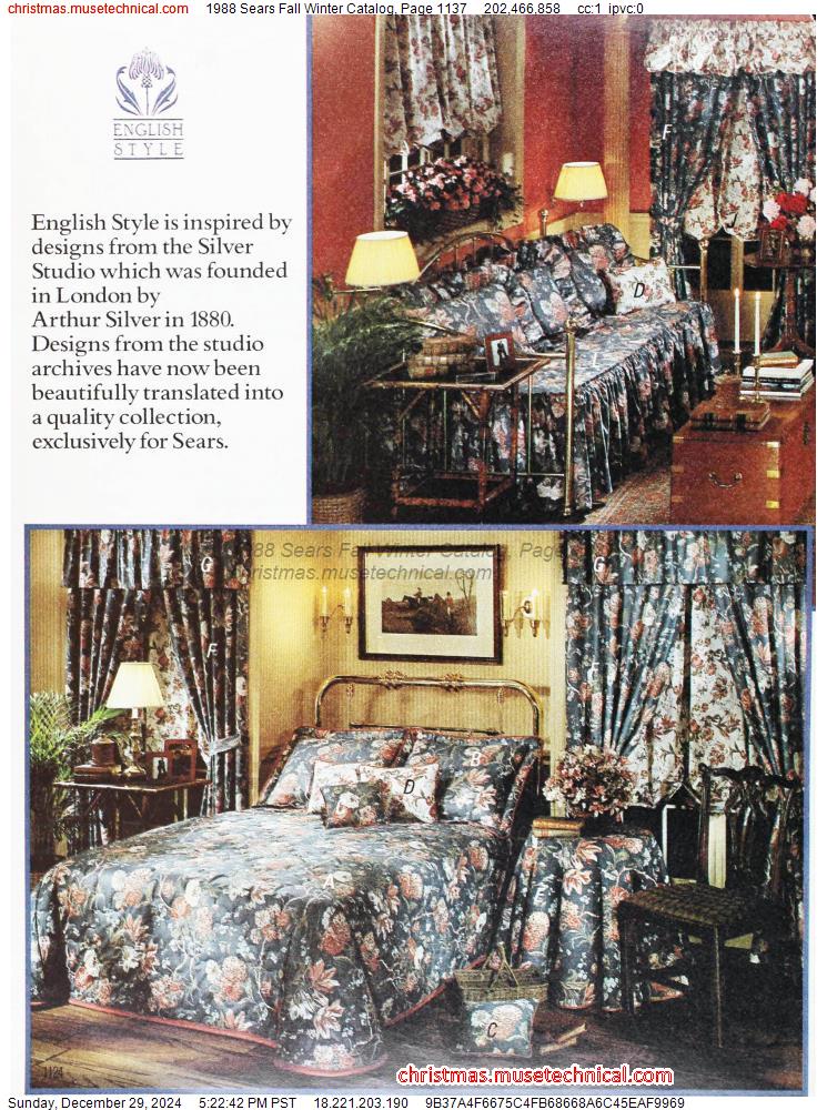 1988 Sears Fall Winter Catalog, Page 1137