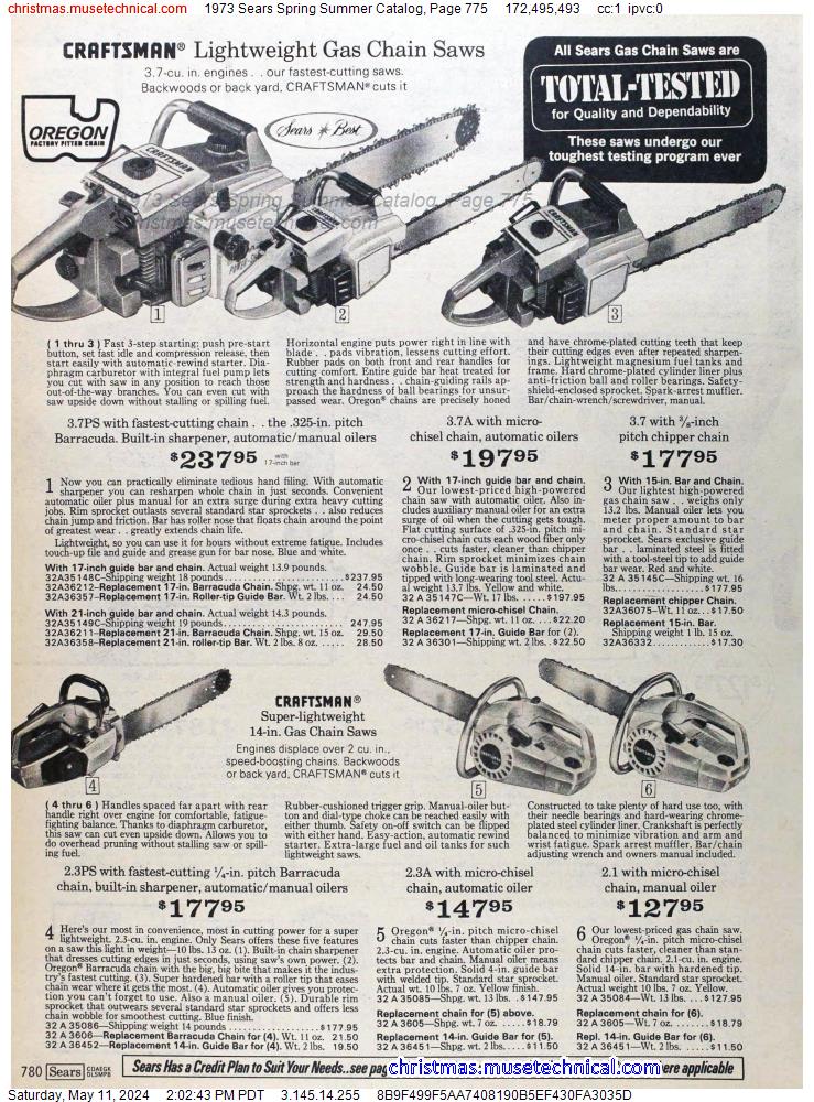1973 Sears Spring Summer Catalog, Page 775