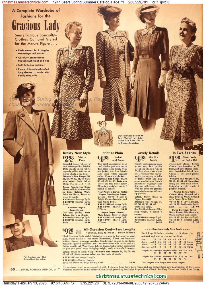 1941 Sears Spring Summer Catalog, Page 71