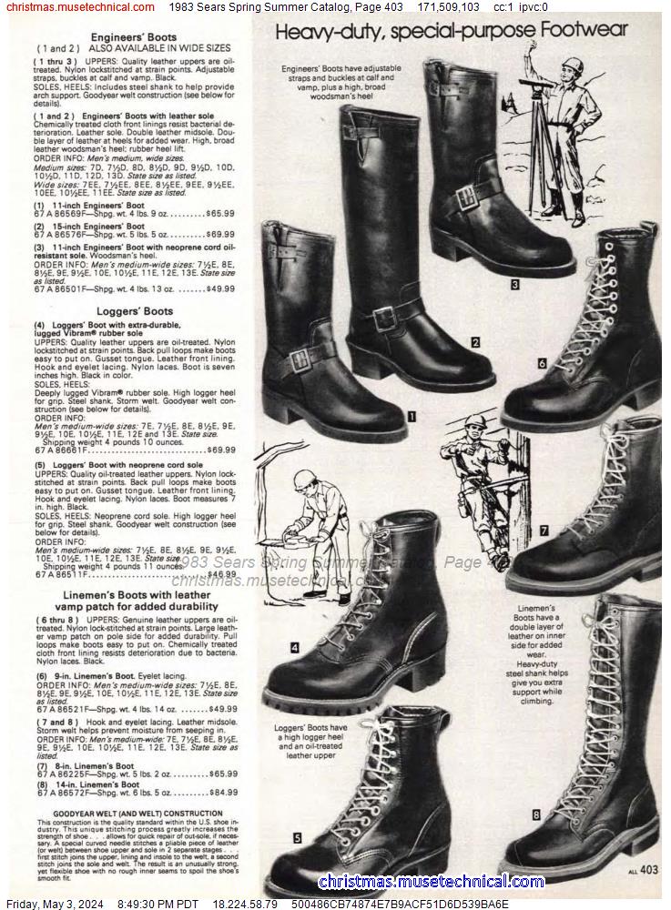 1983 Sears Spring Summer Catalog, Page 403