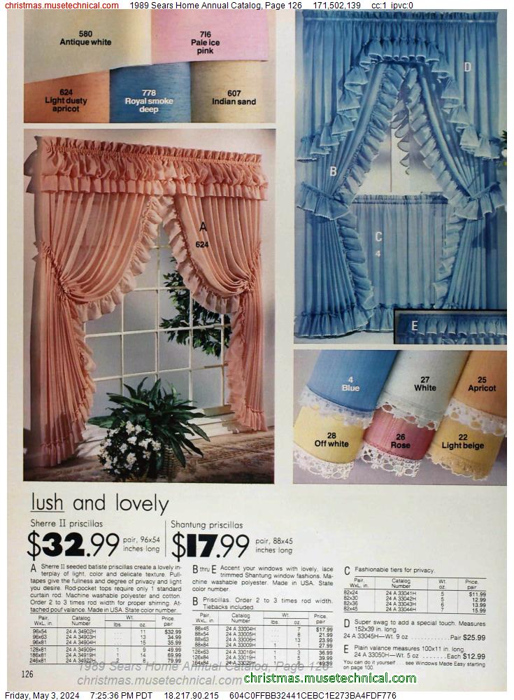 1989 Sears Home Annual Catalog, Page 126