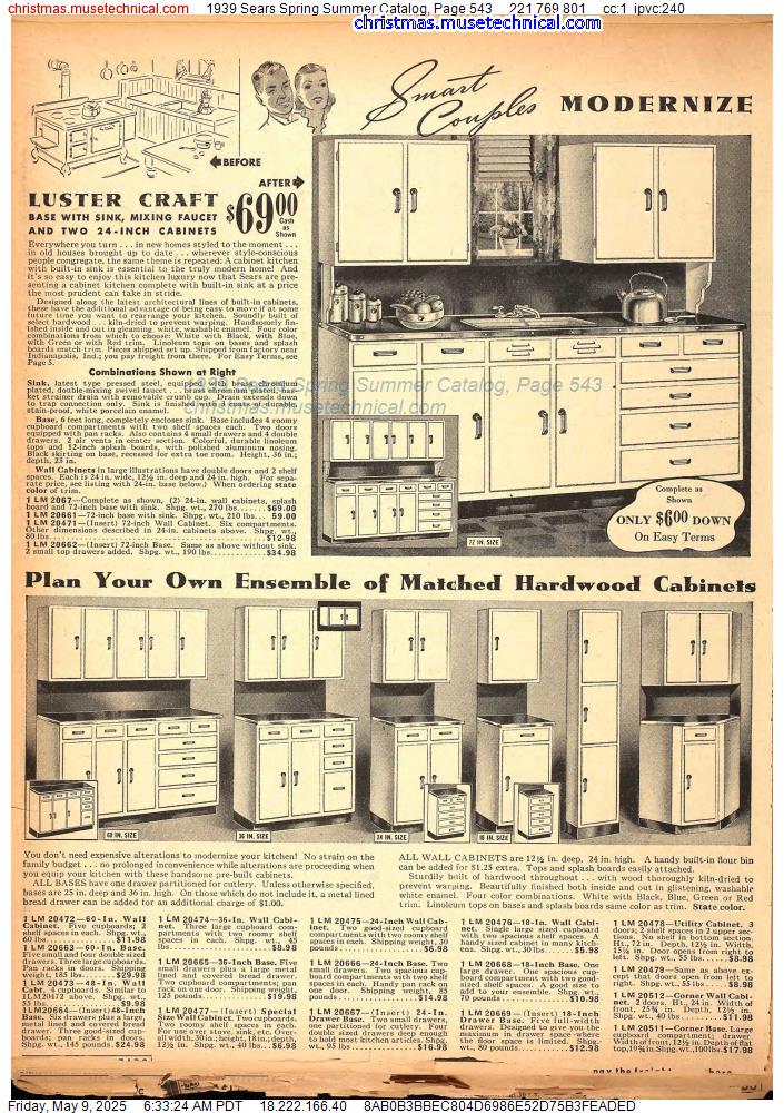 1939 Sears Spring Summer Catalog, Page 543