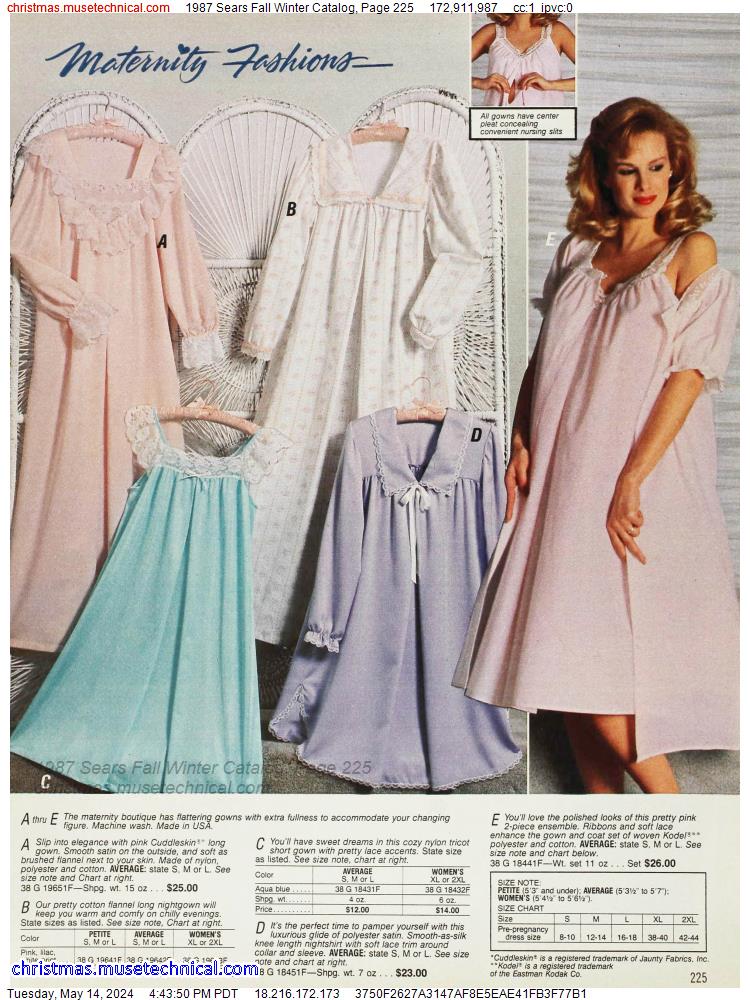1987 Sears Fall Winter Catalog, Page 225