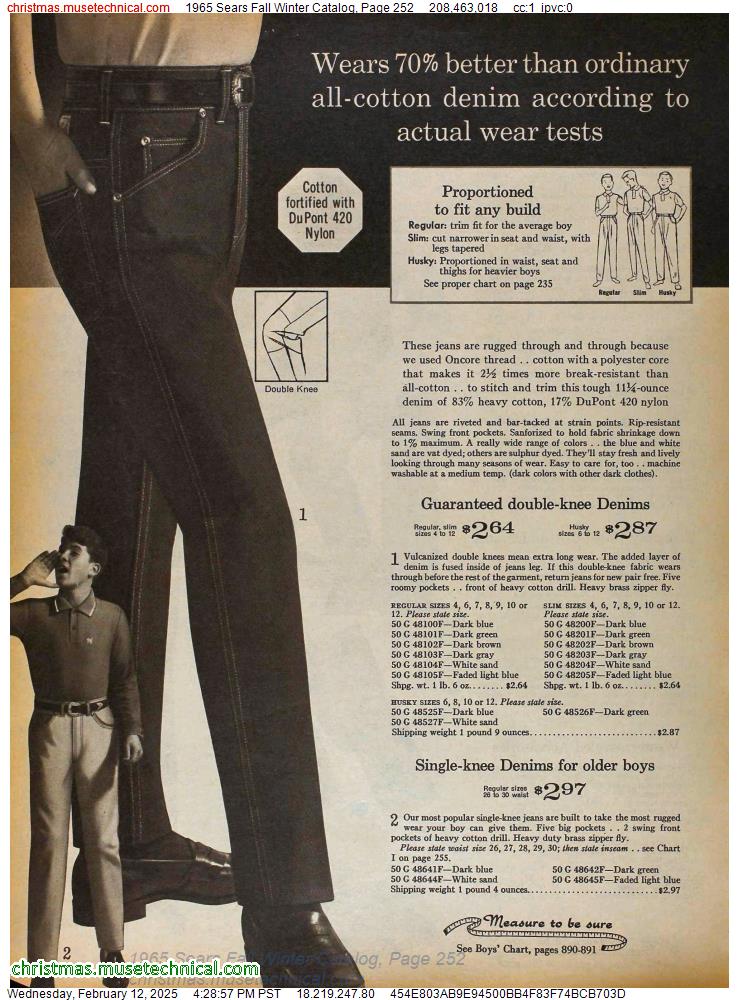 1965 Sears Fall Winter Catalog, Page 252