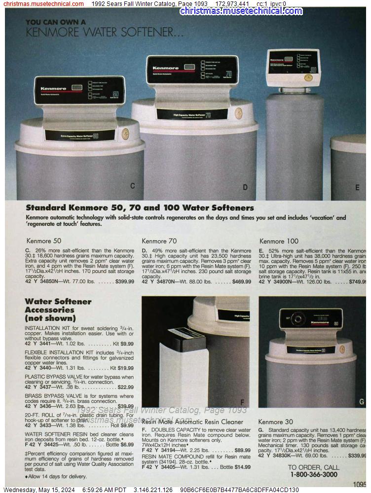 1992 Sears Fall Winter Catalog, Page 1093
