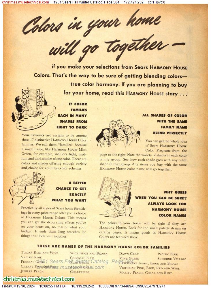 1951 Sears Fall Winter Catalog, Page 584