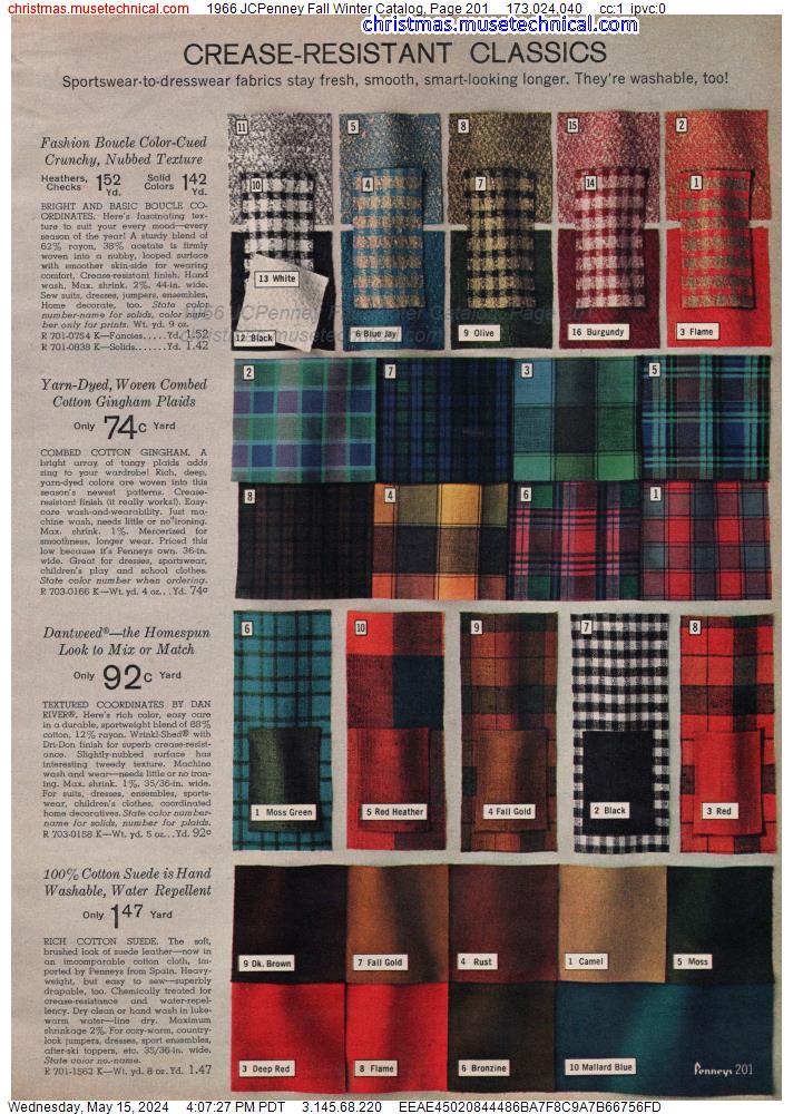 1966 JCPenney Fall Winter Catalog, Page 201
