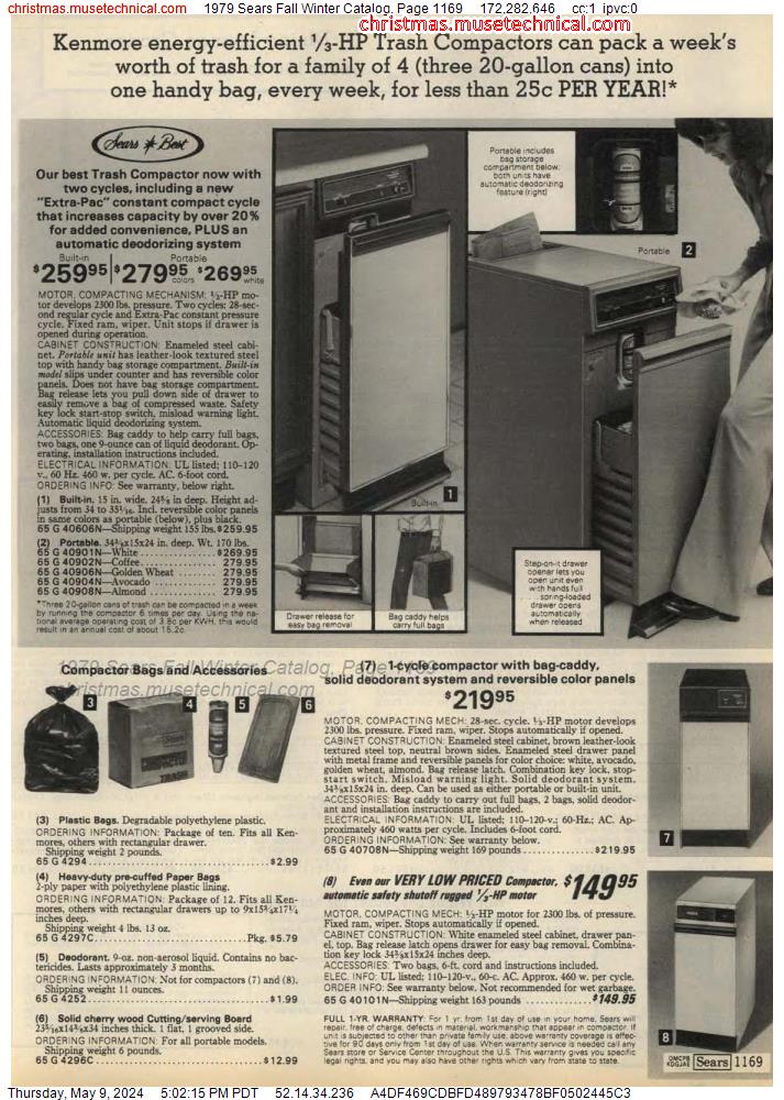 1979 Sears Fall Winter Catalog, Page 1169