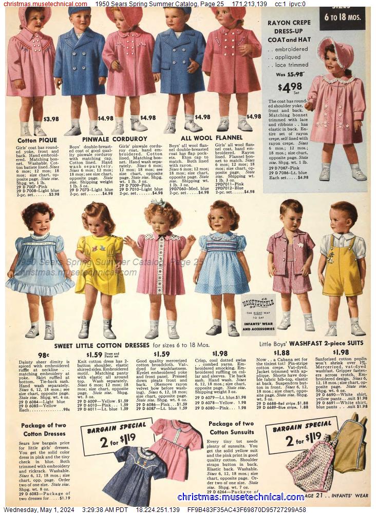 1950 Sears Spring Summer Catalog, Page 25