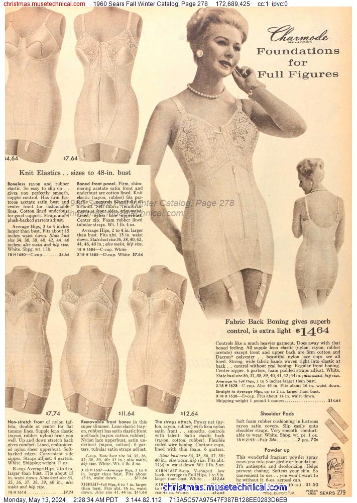 1960 Sears Fall Winter Catalog, Page 278