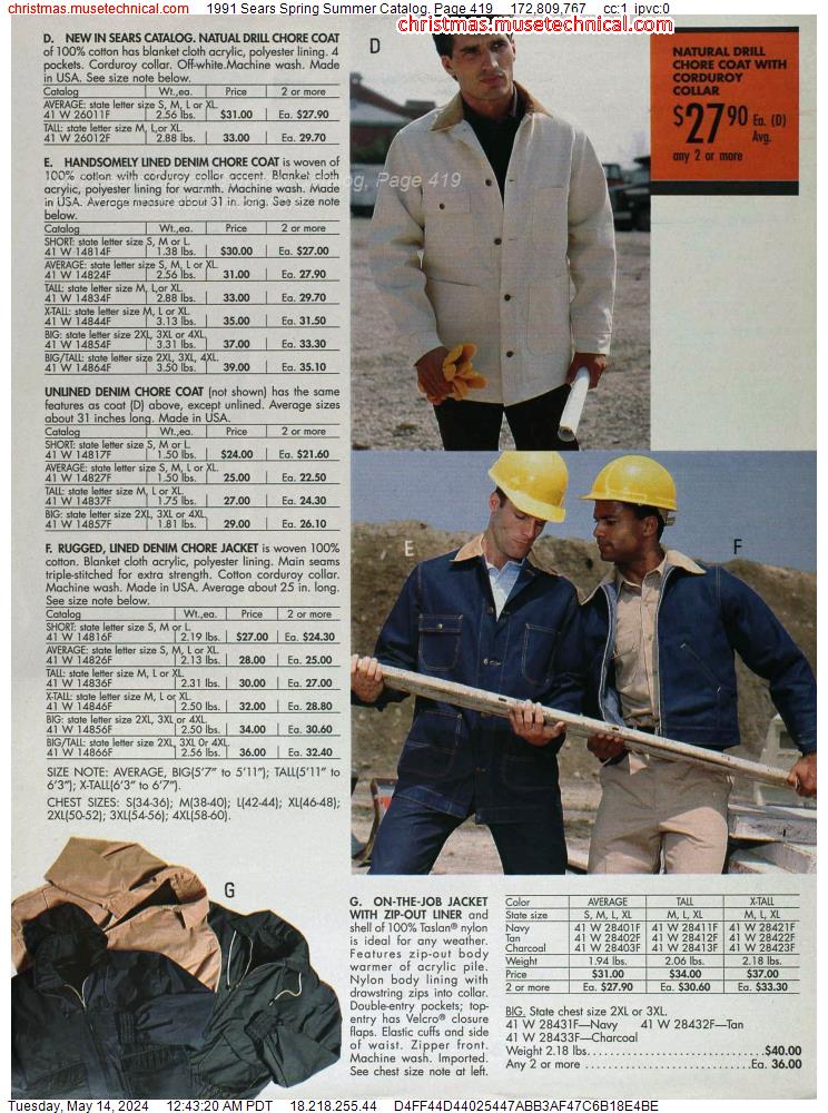 1991 Sears Spring Summer Catalog, Page 419