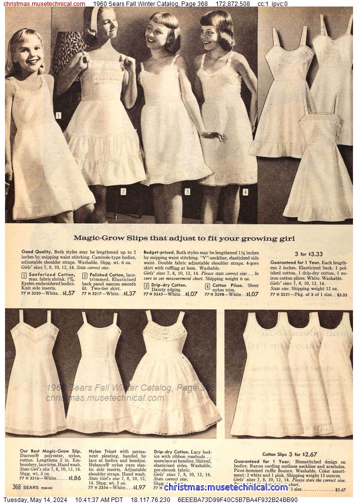 1960 Sears Fall Winter Catalog, Page 368