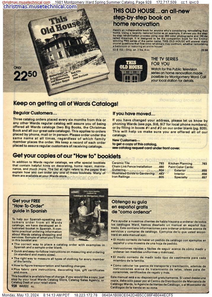 1981 Montgomery Ward Spring Summer Catalog, Page 928