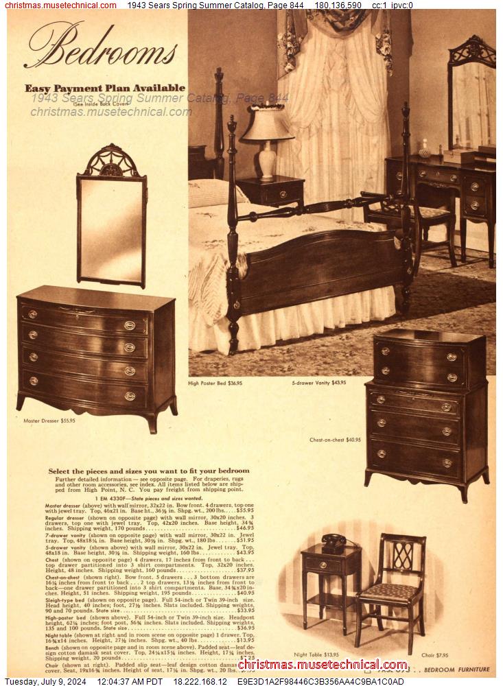 1943 Sears Spring Summer Catalog, Page 844