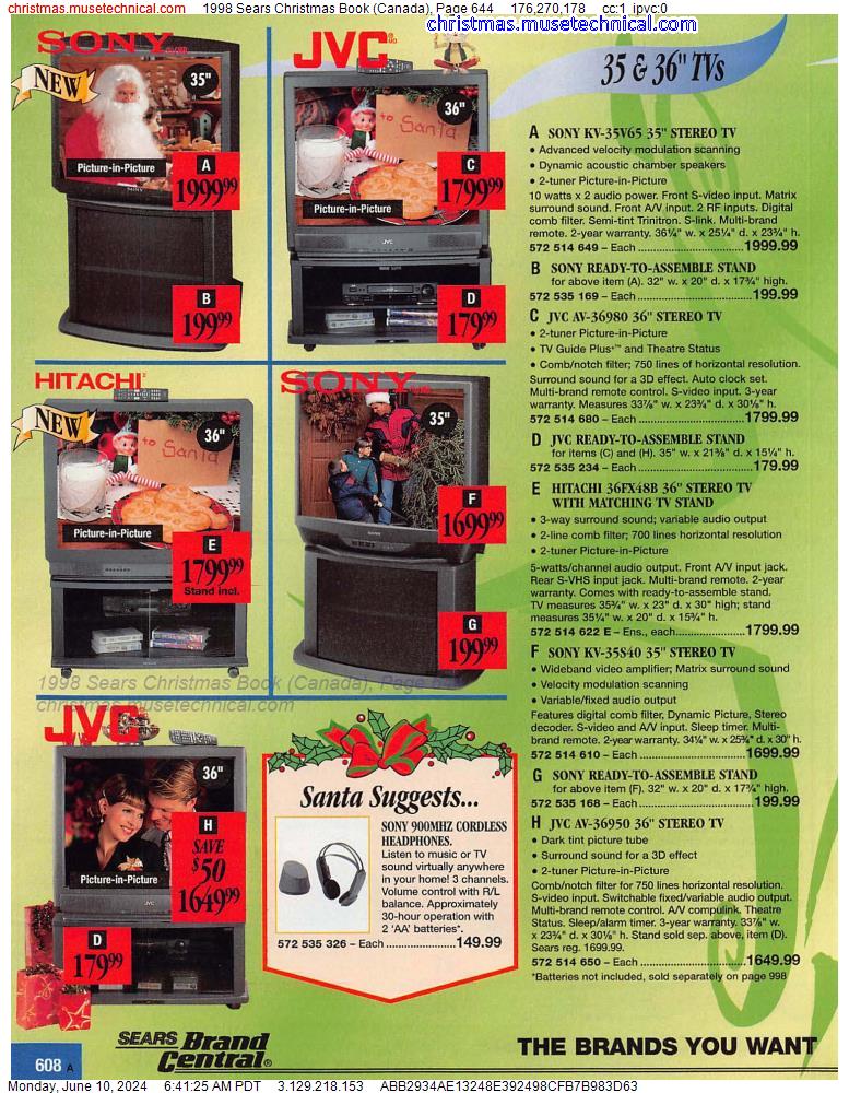 1998 Sears Christmas Book (Canada), Page 644