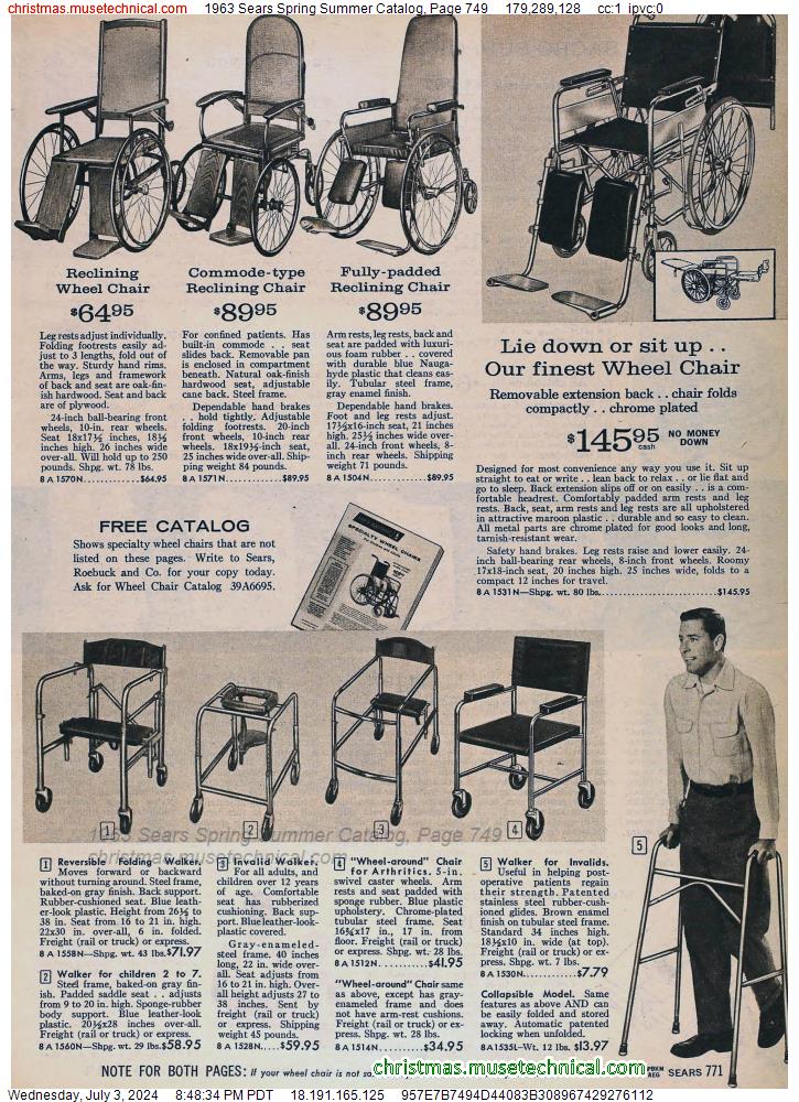 1963 Sears Spring Summer Catalog, Page 749