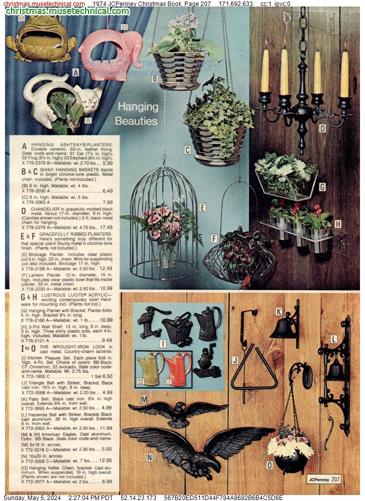 1974 JCPenney Christmas Book, Page 207