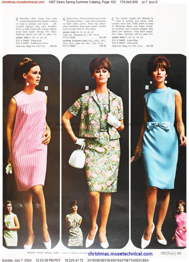 1967 Sears Spring Summer Catalog, Page 103