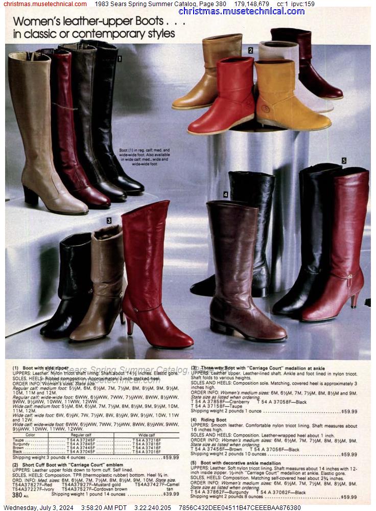 1983 Sears Spring Summer Catalog, Page 380