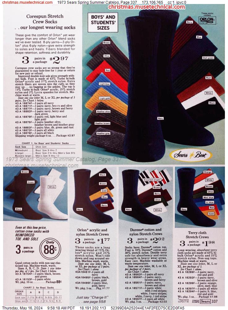 1973 Sears Spring Summer Catalog, Page 337