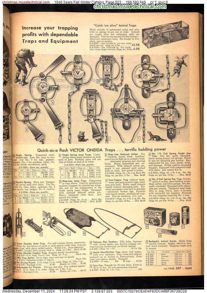 1946 Sears Fall Winter Catalog, Page 523