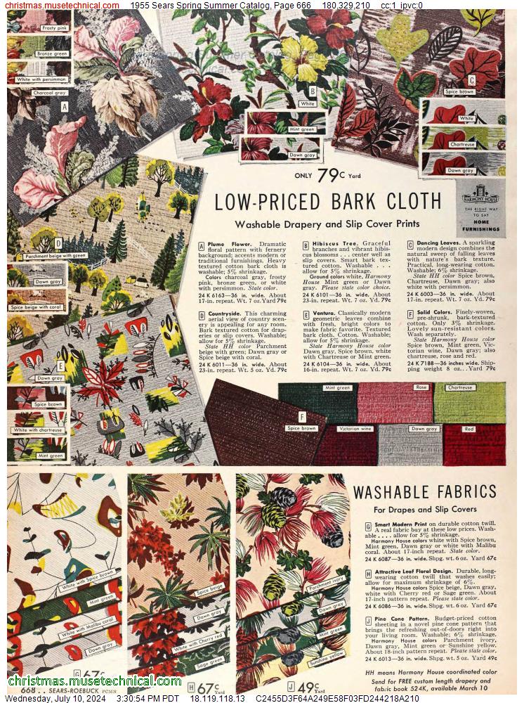 1955 Sears Spring Summer Catalog, Page 666