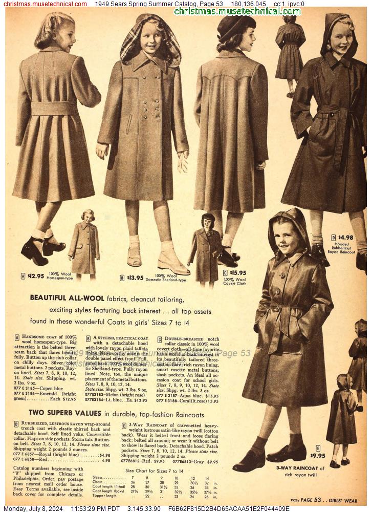 1949 Sears Spring Summer Catalog, Page 53