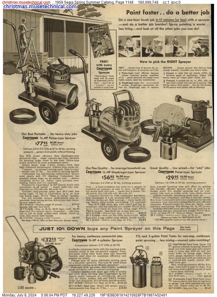 1959 Sears Spring Summer Catalog, Page 1148
