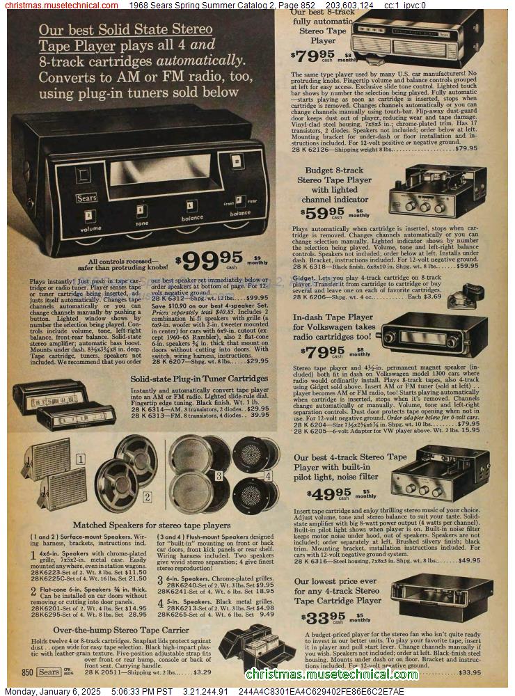 1968 Sears Spring Summer Catalog 2, Page 852