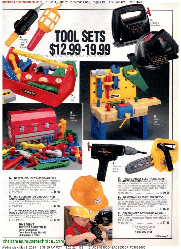 1992 JCPenney Christmas Book, Page 419