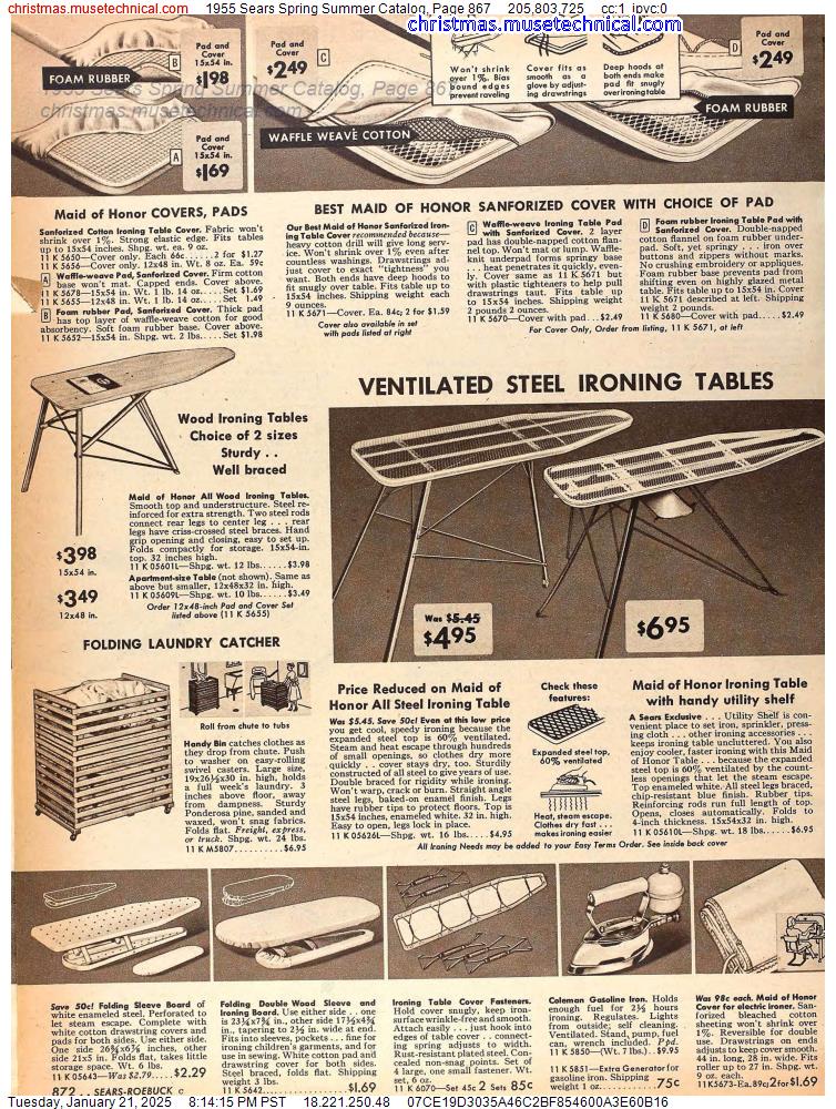 1955 Sears Spring Summer Catalog, Page 867