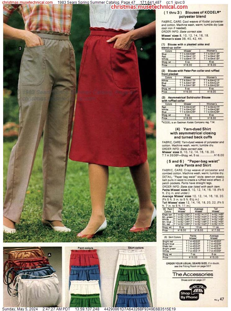 1983 Sears Spring Summer Catalog, Page 47