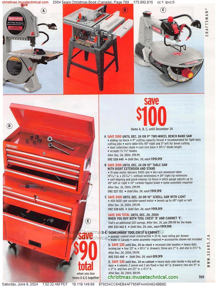 2004 Sears Christmas Book (Canada), Page 769