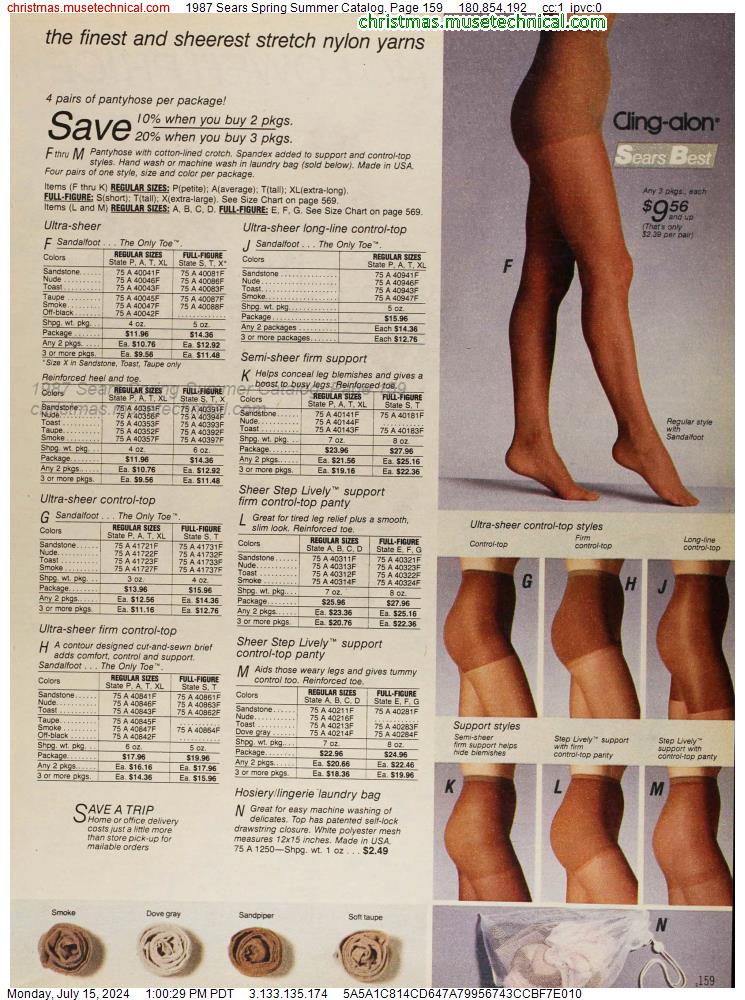 1987 Sears Spring Summer Catalog, Page 159