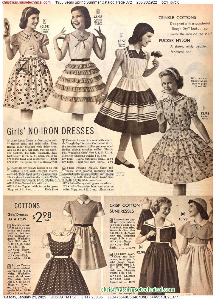 1955 Sears Spring Summer Catalog, Page 372