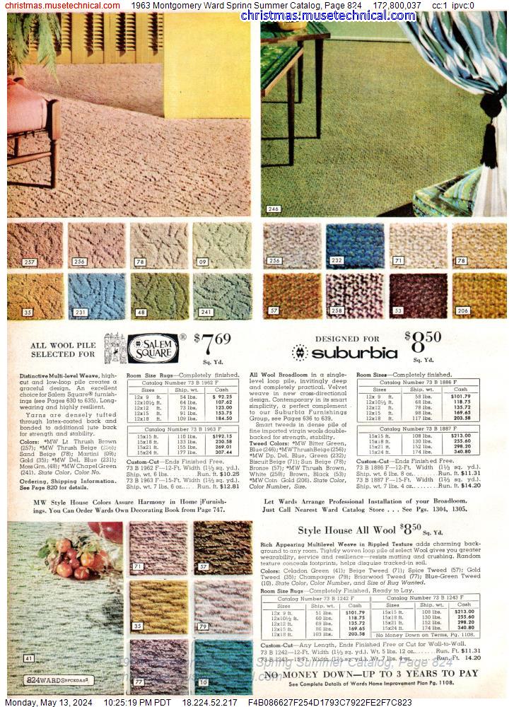 1963 Montgomery Ward Spring Summer Catalog, Page 824