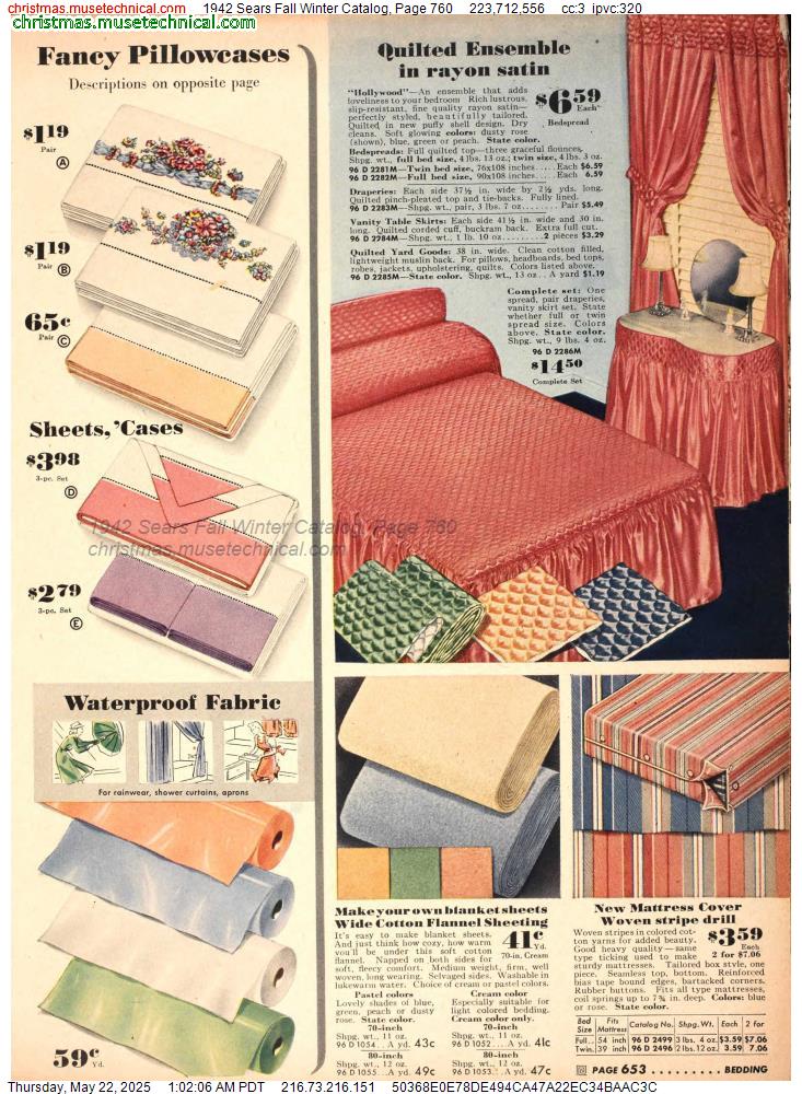 1942 Sears Fall Winter Catalog, Page 760