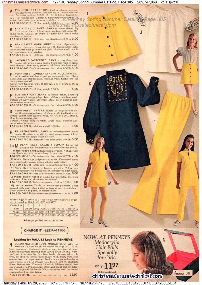 1971 JCPenney Spring Summer Catalog, Page 305