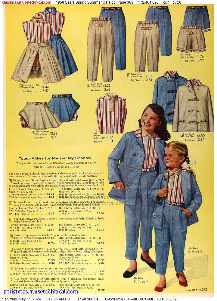 1958 Sears Spring Summer Catalog, Page 363