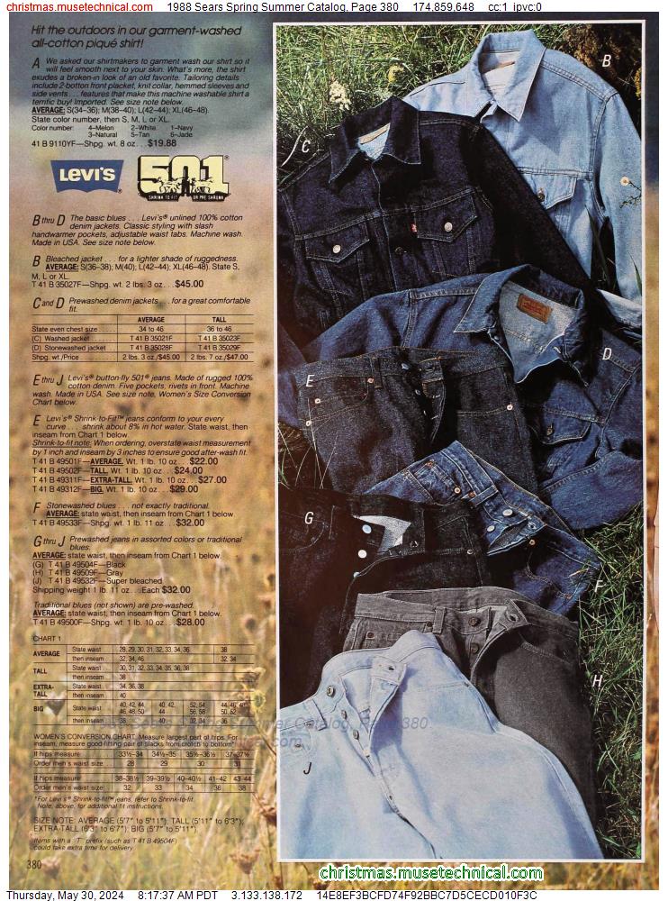 1988 Sears Spring Summer Catalog, Page 380