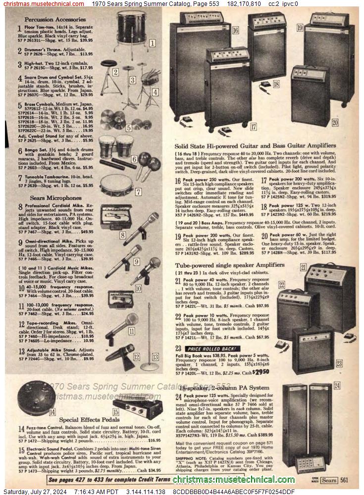 1970 Sears Spring Summer Catalog, Page 553
