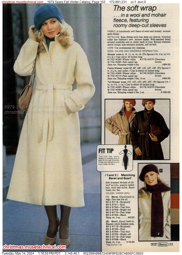 1979 Sears Fall Winter Catalog, Page 103