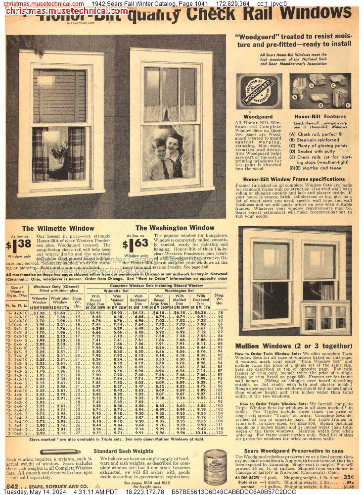 1942 Sears Fall Winter Catalog, Page 1041