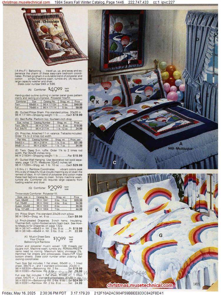 1984 Sears Fall Winter Catalog, Page 1446