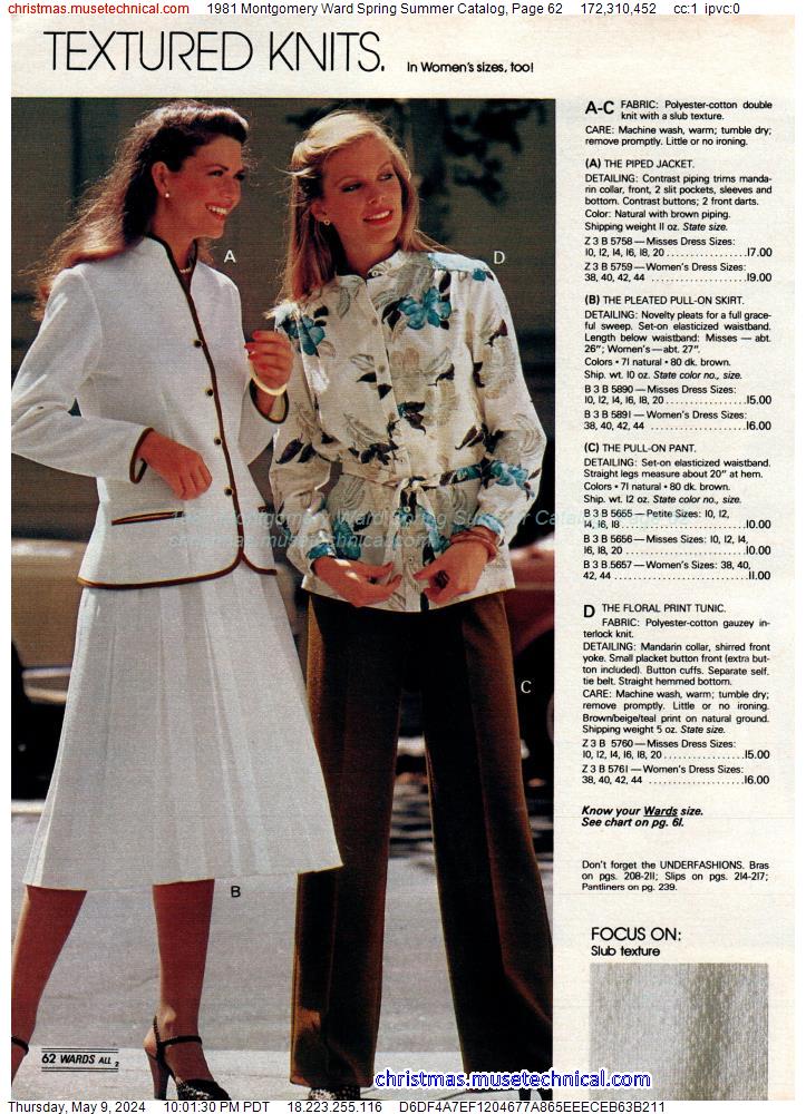 1981 Montgomery Ward Spring Summer Catalog, Page 62